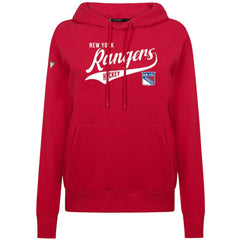 NHL Red New York Rangers Levelwear Women's Adorn Glide Pullover Hoodie