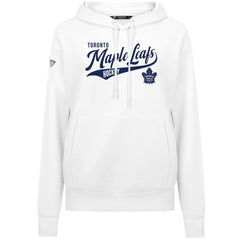 NHL White Toronto Maple Leafs Levelwear Women's Adorn Glide Pullover Hoodie