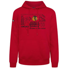 NHL Red Chicago Blackhawks Levelwear Podium Campaign Pullover Hoodie