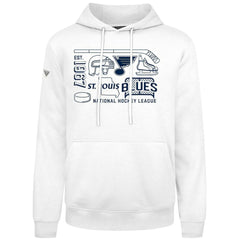 NHL White St. Louis Blues Levelwear Podium Campaign Pullover Hoodie