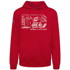 NHL Red Carolina Hurricanes Levelwear Podium Campaign Pullover Hoodie