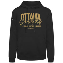 NHL Black Ottawa Senators Levelwear Podium Response Pullover Hoodie