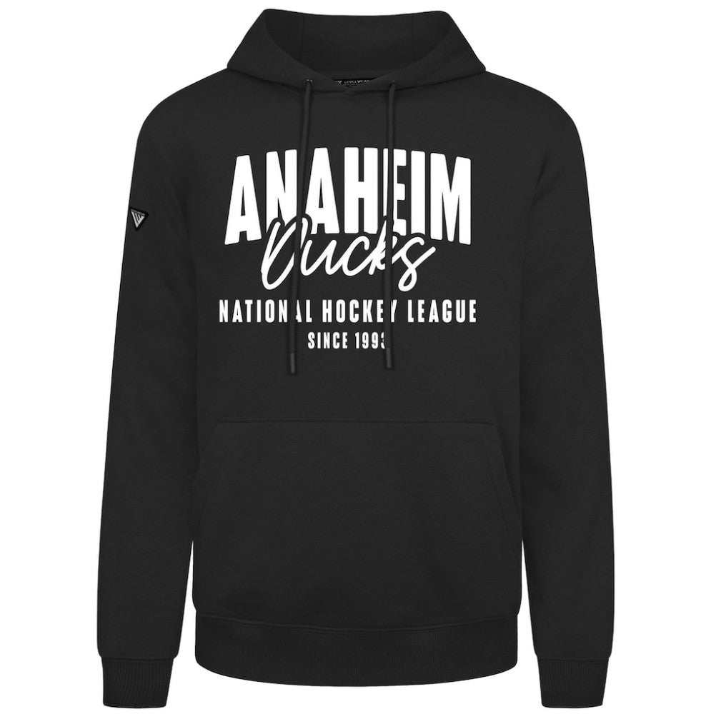 NHL Black Anaheim Ducks Levelwear Podium Response Pullover Hoodie