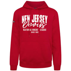 NHL Red New Jersey Devils Levelwear Podium Response Pullover Hoodie
