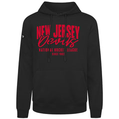 NHL Black New Jersey Devils Levelwear Podium Response Pullover Hoodie