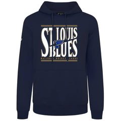 NHL Navy St. Louis Blues Levelwear Podium Powerhouse Pullover Hoodie