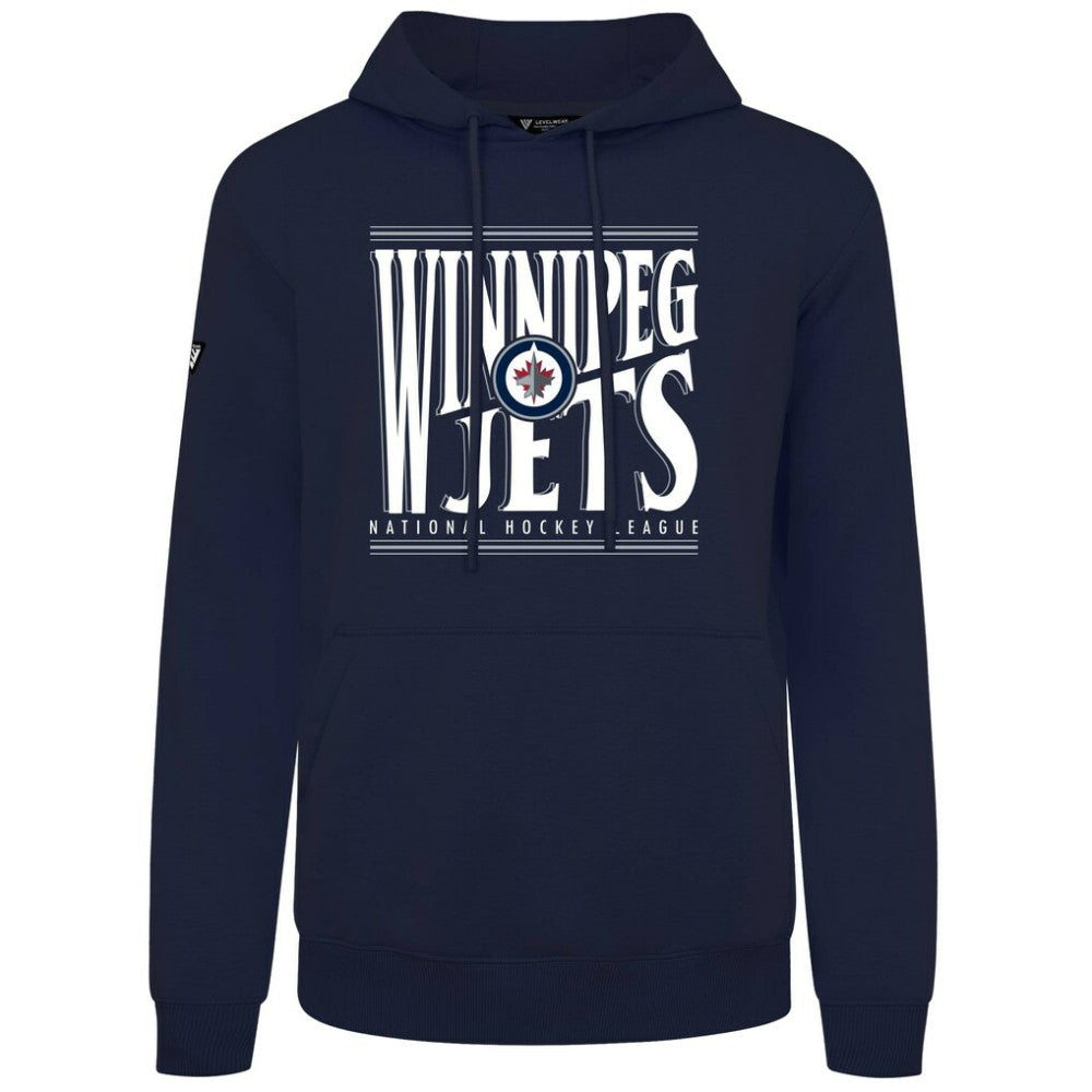 NHL Navy Winnipeg Jets Levelwear Podium Powerhouse Pullover Hoodie