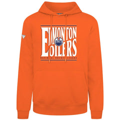 NHL Orange Edmonton Oilers Levelwear Podium Powerhouse Pullover Hoodie