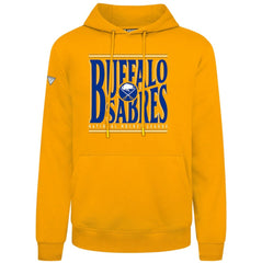 NHL Gold Buffalo Sabres Levelwear Podium Powerhouse Pullover Hoodie