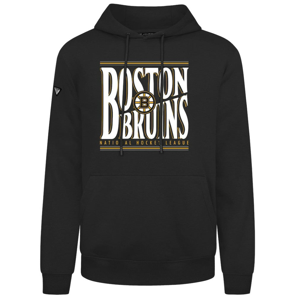 NHL Black Boston Bruins Levelwear Podium Powerhouse Pullover Hoodie