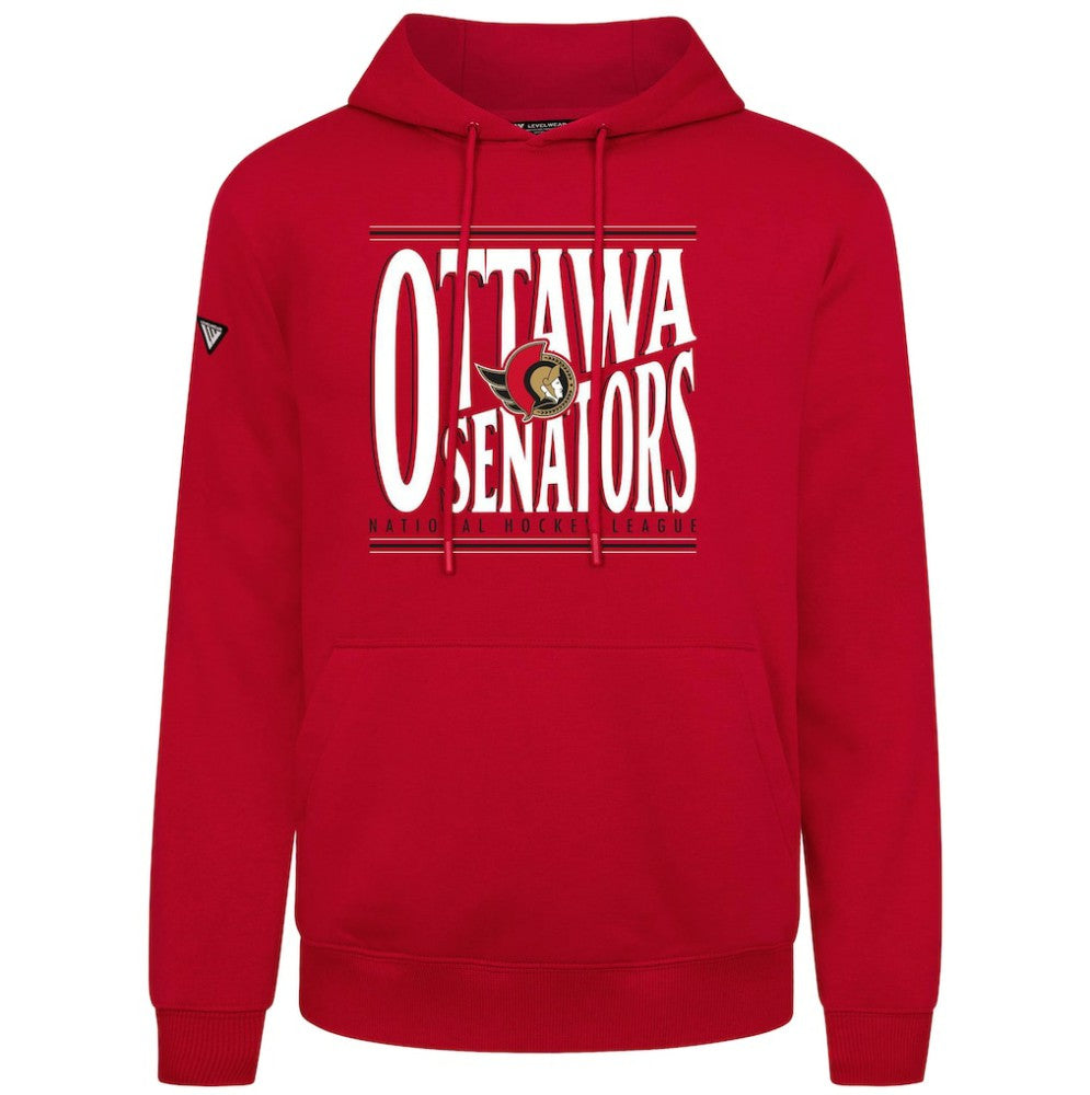 NHL Red Ottawa Senators Levelwear Podium Powerhouse Pullover Hoodie