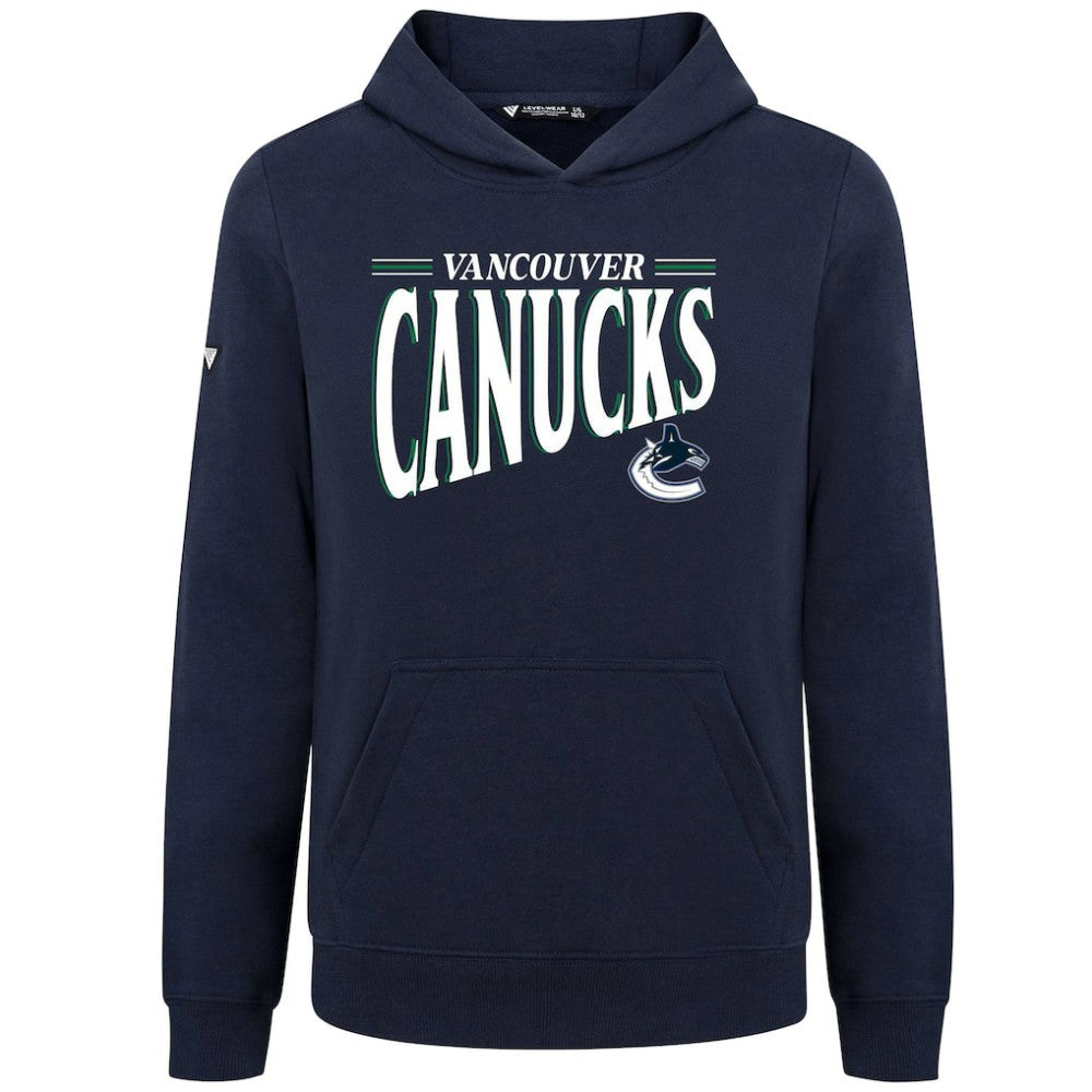 NHL Navy Vancouver Canucks Levelwear Youth Jr Podium Tally Pullover Hoodie