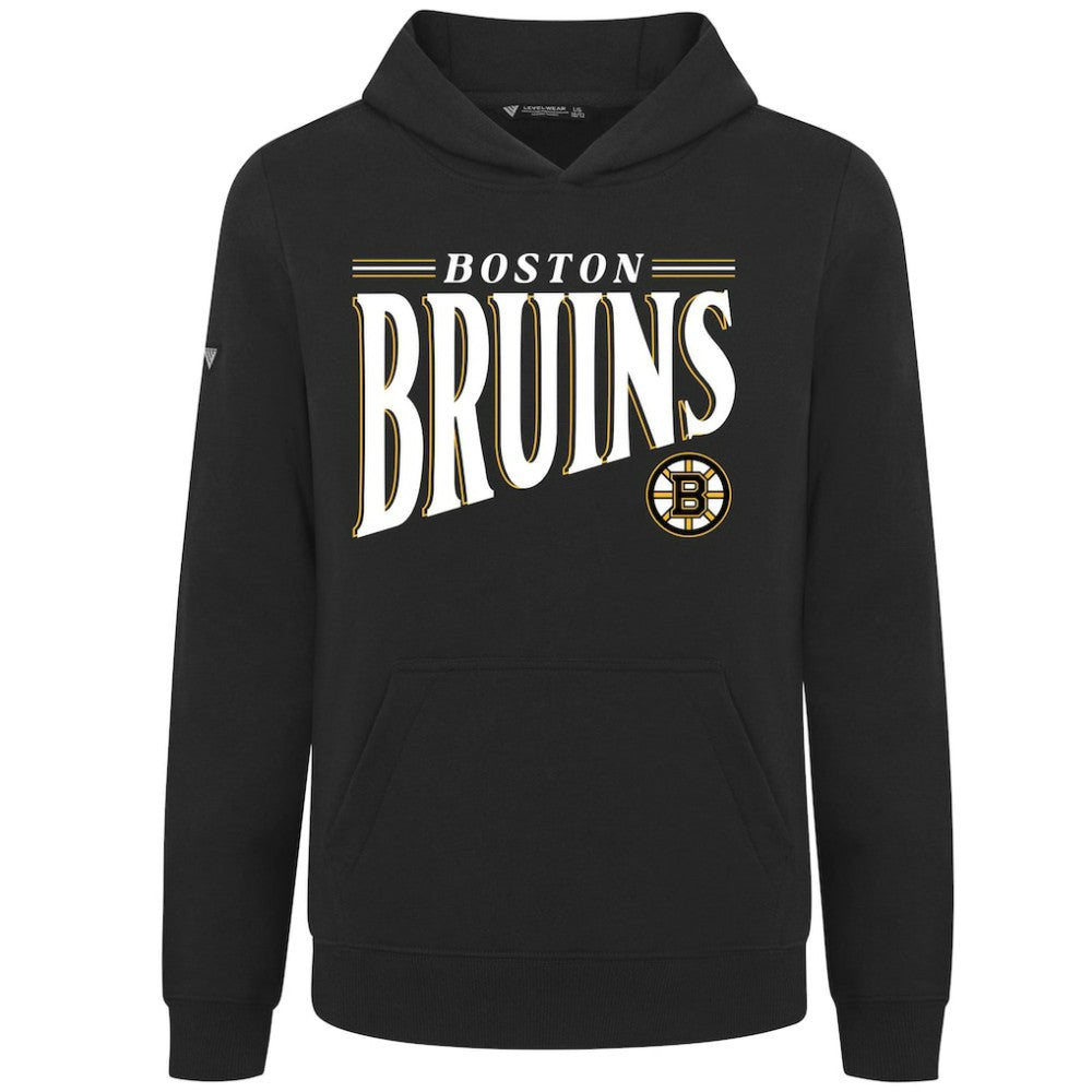 NHL Black Boston Bruins Levelwear Youth Jr Podium Tally Pullover Hoodie