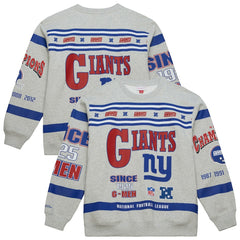 All Over Print Vintage Fleece Crewneck Sweatshirt - New York Giants
