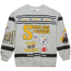 All Over Print Vintage Fleece Crewneck Sweatshirt - Pittsburgh Steelers