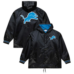 Downtown Satin Full-Snap Hooded Jacket - Detroit Lions