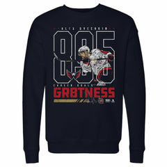 NHL Navy Alexander Ovechkin Washington Capitals 500 Level Outline Pullover Sweatshirt