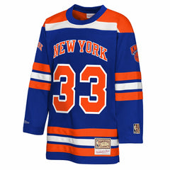 NBA Patrick Ewing New York Knicks Youth Maxxed Out 2.0 Fashion Hockey Jersey