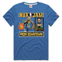 NBA Stephen Curry Golden State Warriors Homage Unisex NBA Jam Tri-Blend T-Shirt sale