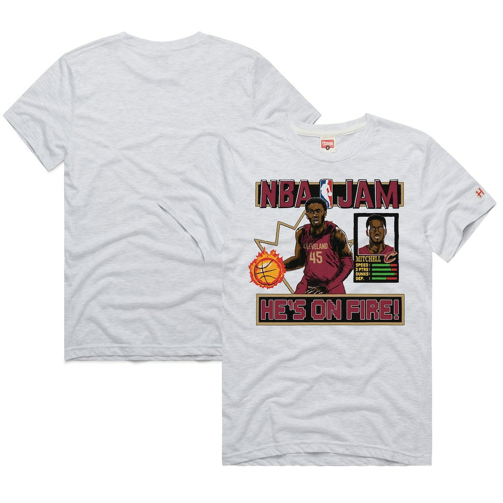 NBA Donovan Mitchell Cleveland Cavaliers Homage Unisex NBA Jam Tri-Blend T-Shirt sale