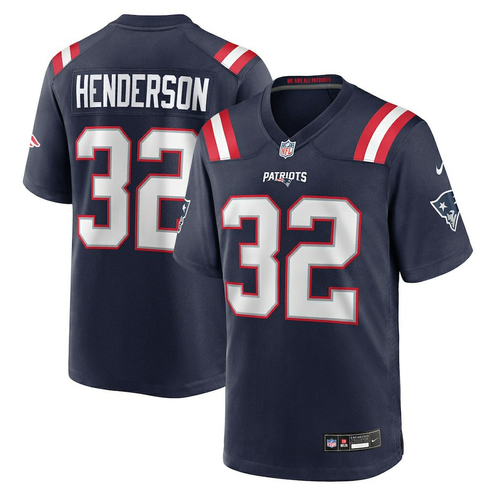 TreVeyon Henderson 2025 NFL Draft Game Jersey - New England Patriots