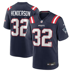 TreVeyon Henderson 2025 NFL Draft Game Jersey - New England Patriots
