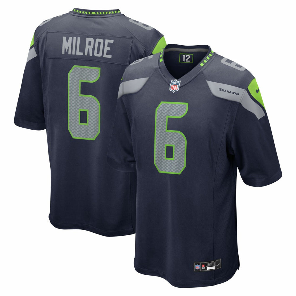 Jalen Milroe 2025 NFL Draft Game Jersey - Seattle Seahawks