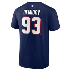NHL Navy Ivan Demidov Montreal Canadiens Fanatics Authentic Stack Name & Number T-Shirt