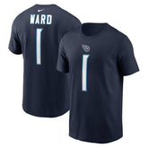 Cameron Ward Name & Number T-Shirt - Tennessee Titans