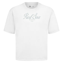 MLB Boston Red Sox Levelwear Ethereal Oversized Luxe Signature Knit T-Shirt