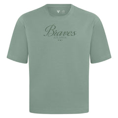MLB Atlanta Braves Levelwear Ethereal Oversized Luxe Signature Knit T-Shirt