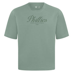 MLB Philadelphia Phillies Levelwear Ethereal Oversized Luxe Signature Knit T-Shirt