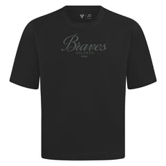 MLB Atlanta Braves Levelwear Ethereal Oversized Luxe Signature Knit T-Shirt