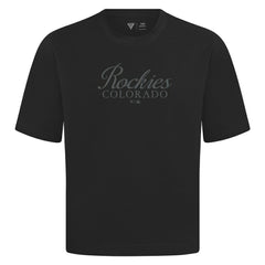 MLB Colorado Rockies Levelwear Ethereal Oversized Luxe Signature Knit T-Shirt