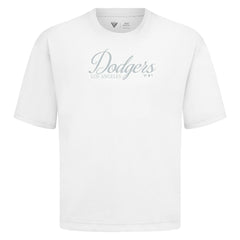 MLB Los Angeles Dodgers Levelwear Ethereal Oversized Luxe Signature Knit T-Shirt