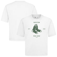 MLB Boston Red Sox Levelwear Crossway Oversized Luxe Signature Knit T-Shirt