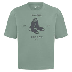 MLB Boston Red Sox Levelwear Crossway Oversized Luxe Signature Knit T-Shirt