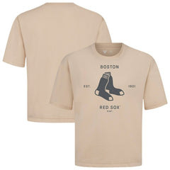 MLB Boston Red Sox Levelwear Crossway Oversized Luxe Signature Knit T-Shirt