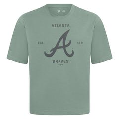 MLB Atlanta Braves Levelwear Crossway Oversized Luxe Signature Knit T-Shirt