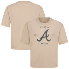 MLB Atlanta Braves Levelwear Crossway Oversized Luxe Signature Knit T-Shirt