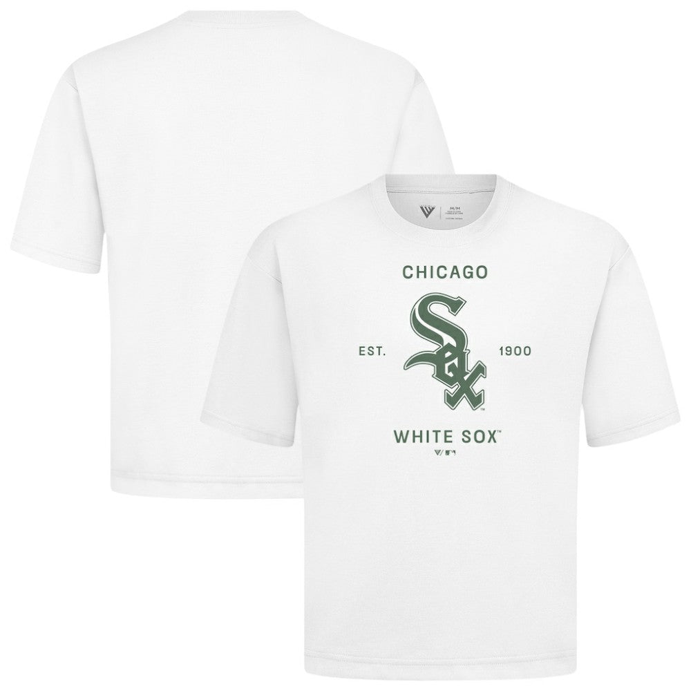 MLB Chicago White Sox Levelwear Crossway Oversized Luxe Signature Knit T-Shirt