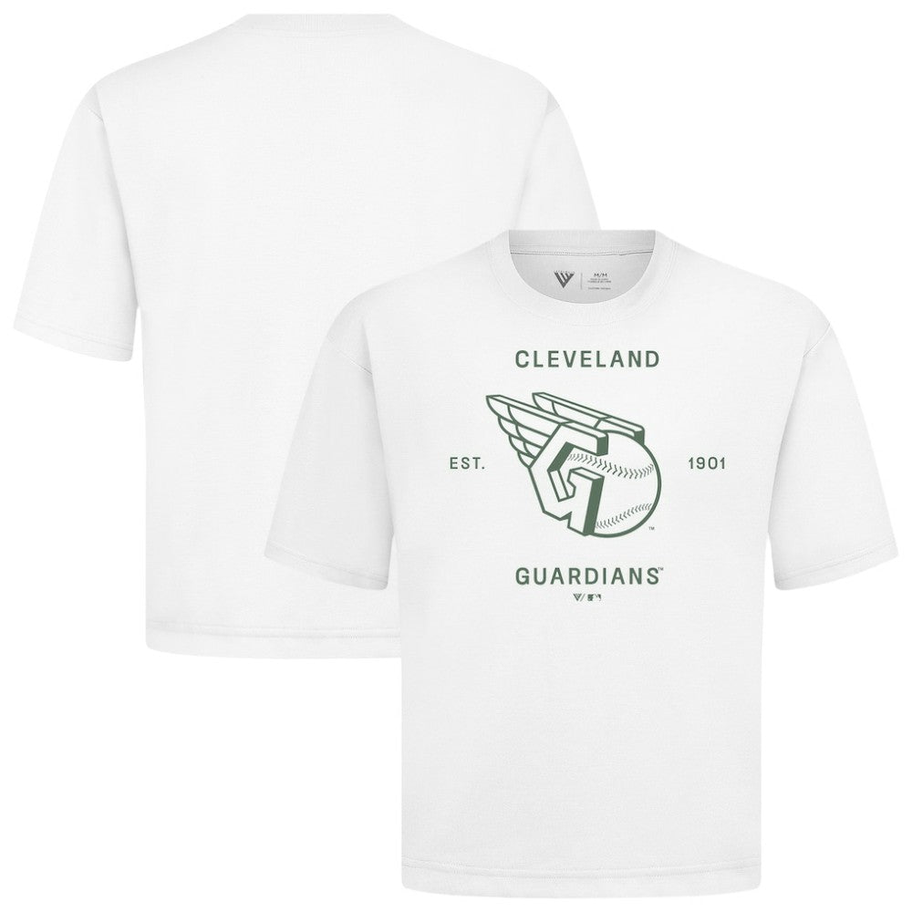 MLB Cleveland Guardians Levelwear Crossway Oversized Luxe Signature Knit T-Shirt