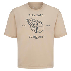 MLB Cleveland Guardians Levelwear Crossway Oversized Luxe Signature Knit T-Shirt