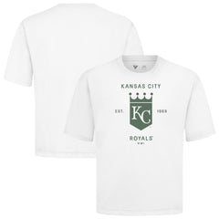 MLB Kansas City Royals Levelwear Crossway Oversized Luxe Signature Knit T-Shirt