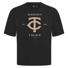 MLB Minnesota Twins Levelwear Crossway Oversized Luxe Signature Knit T-Shirt