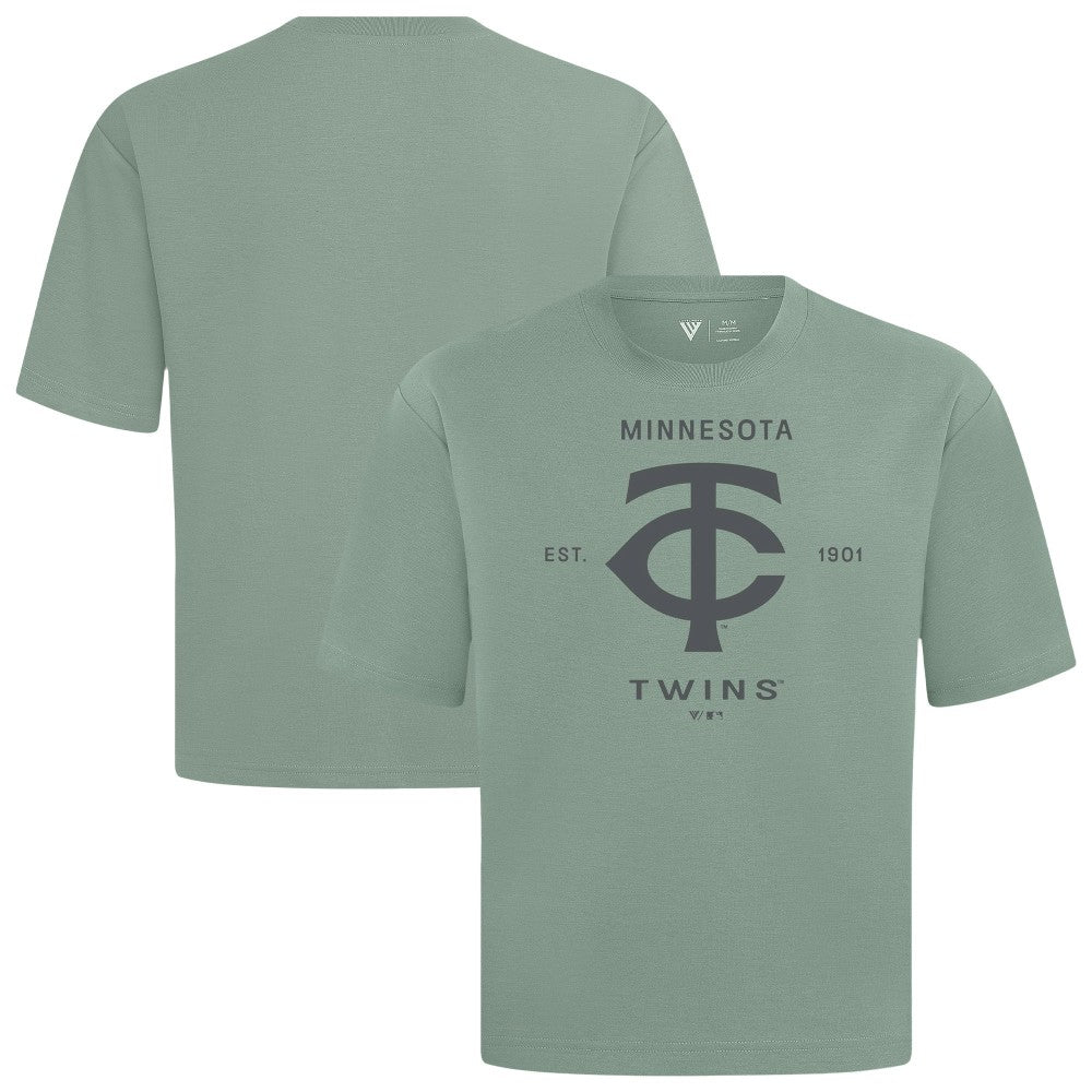 MLB Minnesota Twins Levelwear Crossway Oversized Luxe Signature Knit T-Shirt