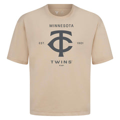 MLB Minnesota Twins Levelwear Crossway Oversized Luxe Signature Knit T-Shirt