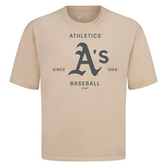MLB Athletics Levelwear Crossway Oversized Luxe Signature Knit T-Shirt