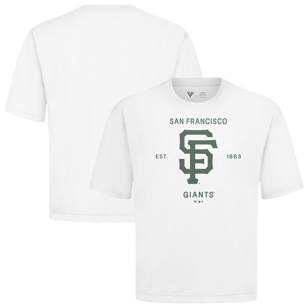 MLB San Francisco Giants Levelwear Crossway Oversized Luxe Signature Knit T-Shirt