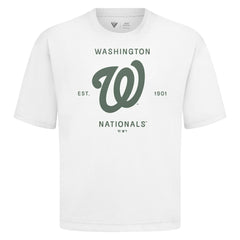MLB Washington Nationals Levelwear Crossway Oversized Luxe Signature Knit T-Shirt